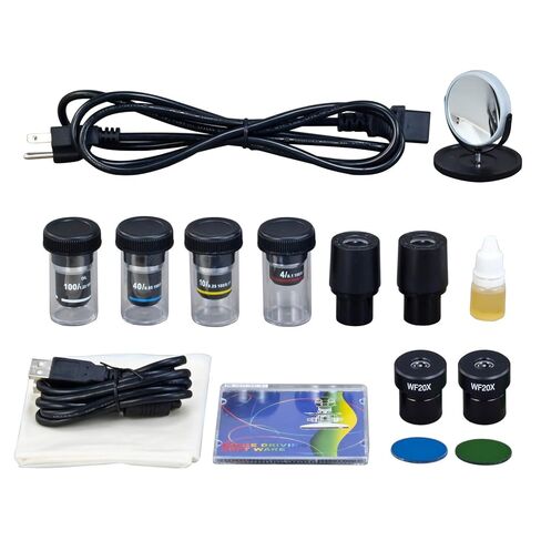 OMAX 40X-2000X مجهر مجمع ثنائي العينين الرقمي Darkfield مع كاميرا USB مدمجة 3.0 ميجابكسل ومكثف Darkfield الجاف in Saudi Arabia