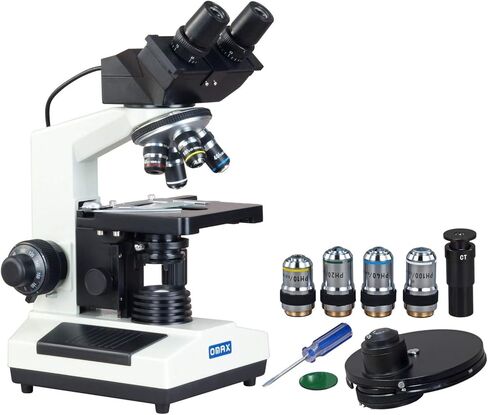 OMAX 40X-2000X Digital Binocular Phase Contrast Compound Microscope with Built-in 3.0MP USB and Turret Phase Contrast Kit in Saudi Arabia