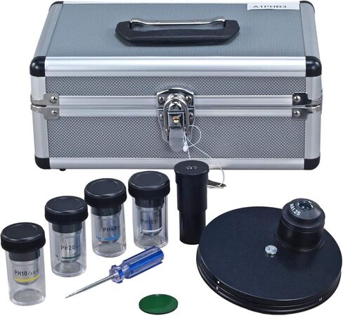 OMAX 40X-2000X Digital Binocular Phase Contrast Compound Microscope with Built-in 3.0MP USB and Turret Phase Contrast Kit in Saudi Arabia