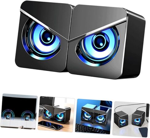 Compact Wired Desktop Computer Speakers USB Powered Surround Sound Box for Home Office Gaming with Interference Audio Portable Loudspeaker for Laptop in Saudi Arabia