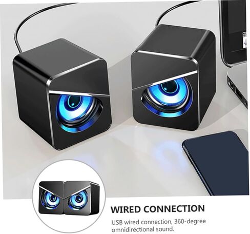 Compact Wired Desktop Computer Speakers USB Powered Surround Sound Box for Home Office Gaming with Interference Audio Portable Loudspeaker for Laptop in Saudi Arabia