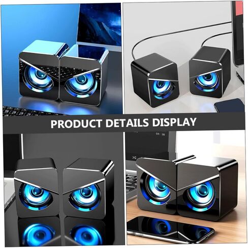 Compact Wired Desktop Computer Speakers USB Powered Surround Sound Box for Home Office Gaming with Interference Audio Portable Loudspeaker for Laptop in Saudi Arabia