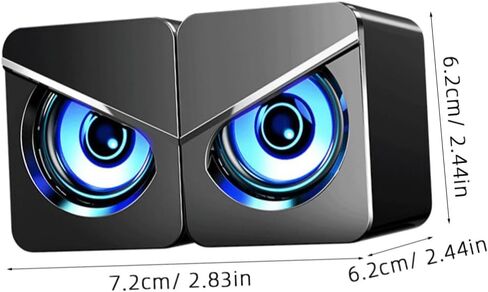 Compact Wired Desktop Computer Speakers USB Powered Surround Sound Box for Home Office Gaming with Interference Audio Portable Loudspeaker for Laptop in Saudi Arabia