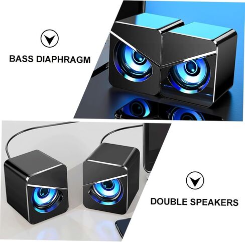 Compact Wired Desktop Computer Speakers USB Powered Surround Sound Box for Home Office Gaming with Interference Audio Portable Loudspeaker for Laptop in Saudi Arabia