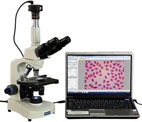 OMAX 40X-2000X Trinocular Phase Contrast Compound Microscope with Interchangable Phase Contrast Kit and 9.0MP USB Camera in Saudi Arabia