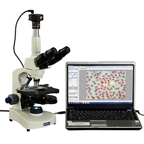 OMAX 40X-2000X Trinocular Phase Contrast Compound Microscope with Turret Phase Contrast Kit and 5.0MP USB Camera in Saudi Arabia