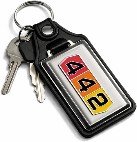 Brotherhood 1964 Through 1972 Olds Cutlass 442 Emblem Design Keychain Key Holder Key Ring for Men Heavy Duty Car Keyring for Men and Women in Kuwait
