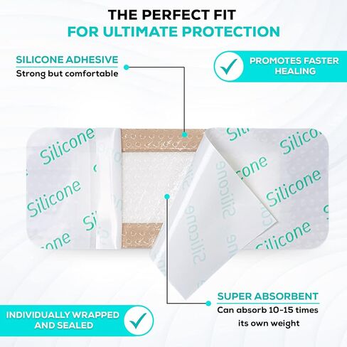 MedVance TM Silicone - Bordered Silicone Adhesive Foam Dressing Sacral Size 7"x 7" Box of 5 dressings in Saudi Arabia