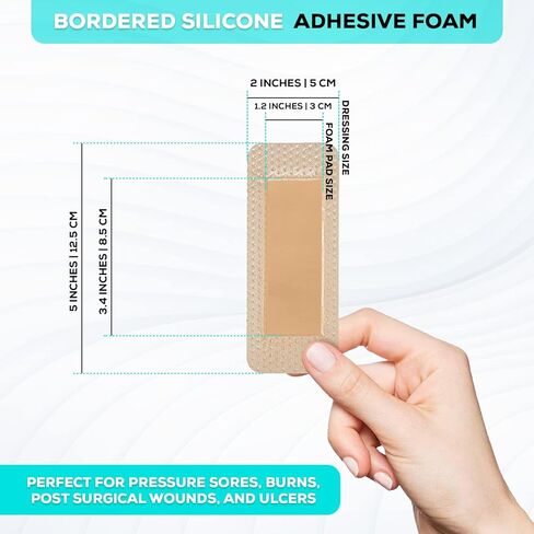MedVance TM Silicone - Bordered Silicone Adhesive Foam Dressing Sacral Size 7"x 7" Box of 5 dressings in Saudi Arabia