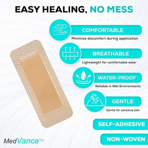 MedVance TM Silicone - Bordered Silicone Adhesive Foam Dressing Sacral Size 7"x 7" Box of 5 dressings in Saudi Arabia