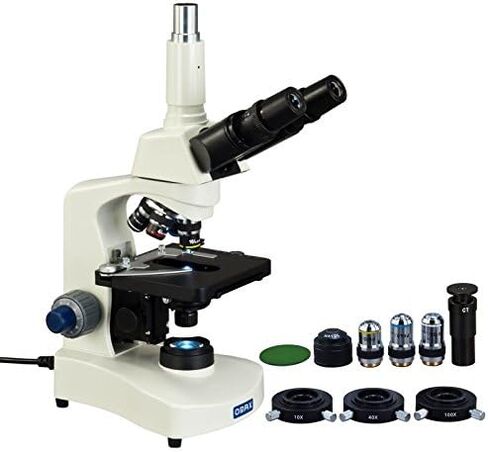 OMAX 40X-2000X مجهر مركب متباين الطور ثلاثي العينيات مع مجموعة تباين الطور قابلة للتبديل وفتحة الأنف المعكوسة in Saudi Arabia