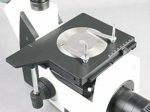 AmScope ME1200TC-M مجهر معدني ثلاثي العينيات رقمي مقلوب، تكبير 50X-1250X، عدسات PL10x وPL25x، مكثف مستقطب، إضاءة LED مستقطبة ومشرقة مع مقاومة متغيرة، مرحلة ميكانيكية كبيرة مزدوجة الطبقة، 90-240 فولت، Inc in Saudi Arabia