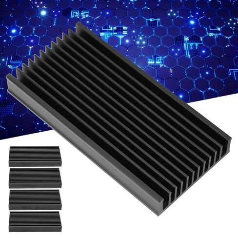 Generic 4 قطعة Q50x12.7x100 الألومنيوم بالوعة الحرارة برودة رقاقة زعنفة التبريد لشريحة لوحة دوائر كهربائية in Kuwait