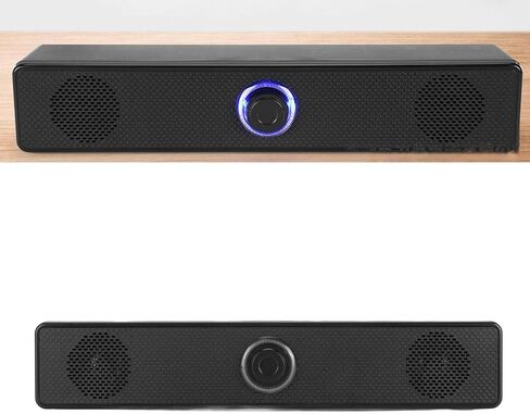 Yosoo Health Gear Computer Speakers for Desktop, USB Powered Stereo Soundbar Wired HiFi Clear Sound Volume Knob Mini Speakers for PC Laptop Tablet in Saudi Arabia
