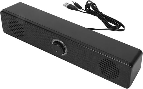 Yosoo Health Gear Computer Speakers for Desktop, USB Powered Stereo Soundbar Wired HiFi Clear Sound Volume Knob Mini Speakers for PC Laptop Tablet in Saudi Arabia