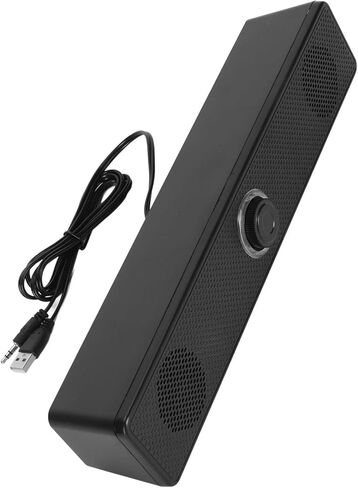 Yosoo Health Gear Computer Speakers for Desktop, USB Powered Stereo Soundbar Wired HiFi Clear Sound Volume Knob Mini Speakers for PC Laptop Tablet in Saudi Arabia