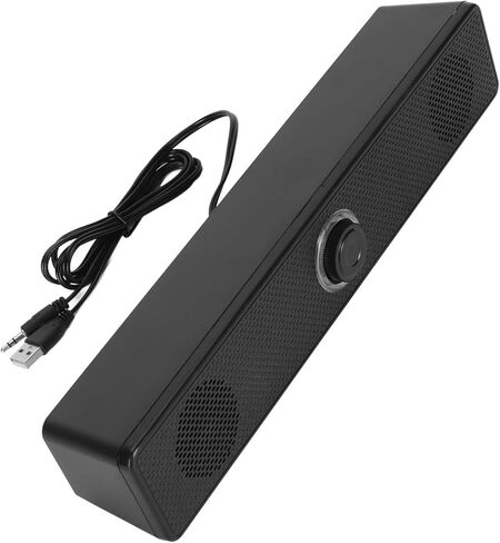 Yosoo Health Gear Computer Speakers for Desktop, USB Powered Stereo Soundbar Wired HiFi Clear Sound Volume Knob Mini Speakers for PC Laptop Tablet in Saudi Arabia