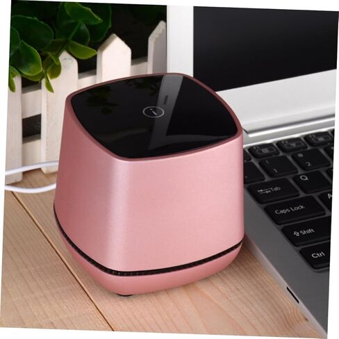 NUOBESTY مكبر صوت صغير محمول يعمل بمنفذ USB وسلك ذهبي وردي وصوت ستيريو صغير مع التحكم في مستوى الصوت ومكبر صوت كمبيوتر مدمج للكمبيوتر المحمول والمكتب المنزلي in Saudi Arabia