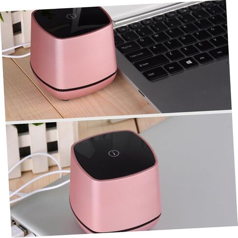 Portable Mini USB Computer Speakers with Bass Sound Compact Rose Gold Desktop Audio for Laptop Phone Home Office Small Wired Sound System with Volume Control in Saudi Arabia