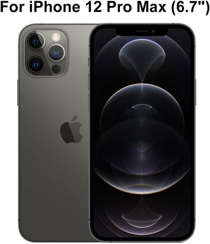 3 Pack Tempered Glass Screen Protector For iPhone 12 Pro Max (6.7") with Camera Lens Protector in Saudi Arabia