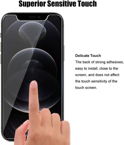 3 Pack Tempered Glass Screen Protector For iPhone 12 Pro Max (6.7") with Camera Lens Protector in Saudi Arabia