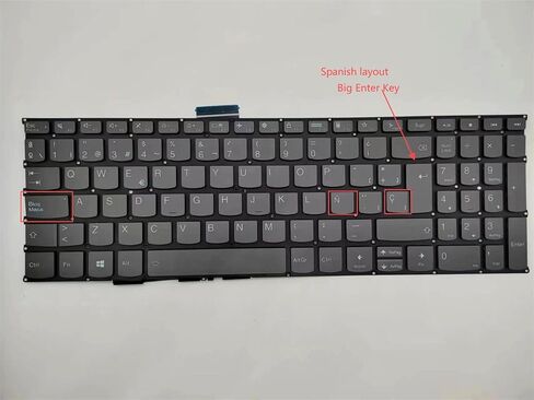 Laptop Replacement Spanish Layout Keyboard for Lenovo Ideapad Yoga 7-15ITL5 Yoga Creator 7-15IMH05 82DS,Yoga 7-16ARP8 16IAH7 16IAP7 16IRL8, Yoga Slim 7-15IMH05 7-15ITL05 7-15IIL05 Grey(with Backlit) in Saudi Arabia