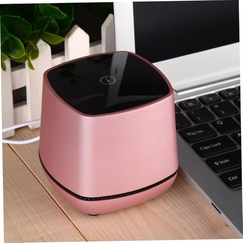 سماعات سطح مكتب USB صغيرة للكمبيوتر المحمول ومكبرات صوت باس ذهبية وردية ومشغل صوت مدمج للمنزل والكمبيوتر المحمول للموسيقى والألعاب in Kuwait