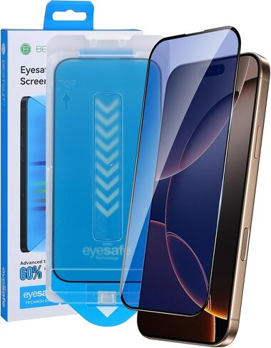 x واقي شاشة BESTSUIT لهاتف iPhone 16 Plus [ضوء أزرق] [تثبيت تلقائي] لهاتف iPhone 16Plus 6.7 بوصة زجاج مقسى مضاد للضوء الأزرق بدون فقاعة HD شفاف صلابة 9H مضادة للخدش in Kuwait