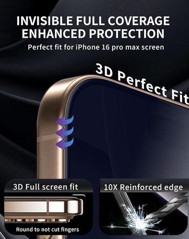 x واقي شاشة BESTSUIT لهاتف iPhone 16 Plus [ضوء أزرق] [تثبيت تلقائي] لهاتف iPhone 16Plus 6.7 بوصة زجاج مقسى مضاد للضوء الأزرق بدون فقاعة HD شفاف صلابة 9H مضادة للخدش in Kuwait