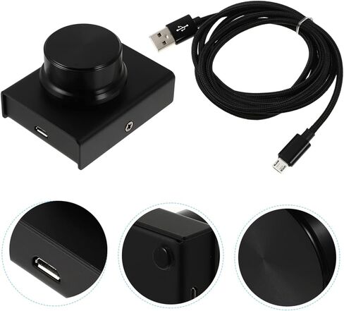 USB Volume Controller Knob for PC Multimedia Volume Adjuster with Mute Compatible with Windows Easy Plug Play in Saudi Arabia