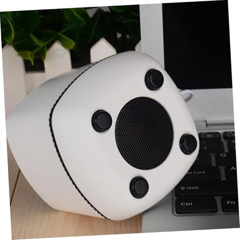 Portable USB Powered Mini Bass Sound Speaker for Desktop Wired Compact Music Player for Use Stylish White Design in Saudi Arabia