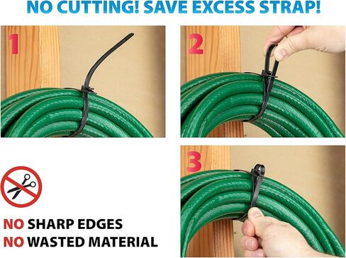 RETYZ 12-Inch Fluorescent Orange Reusable Releasable Cable Ties – 100 Pack, 50 lb Strength, Patented Quick-Release, Tool-Free Design for Home, Office, and Light Industrial Use in Saudi Arabia