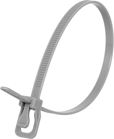 RETYZ 12-Inch Fluorescent Orange Reusable Releasable Cable Ties – 100 Pack, 50 lb Strength, Patented Quick-Release, Tool-Free Design for Home, Office, and Light Industrial Use in Saudi Arabia