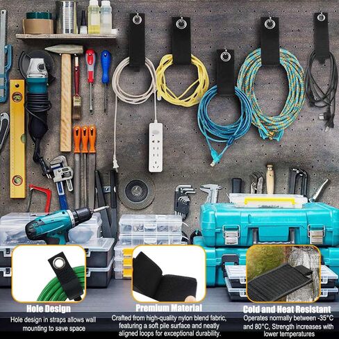 4 Pack Cord Storage Straps, Extension Cord Organizer, Heavy DutyStorage Straps for Garage Wall Organization,M in Saudi Arabia
