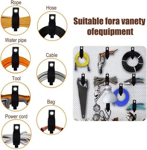 4 Pack Cord Storage Straps, Extension Cord Organizer, Heavy DutyStorage Straps for Garage Wall Organization,M in Saudi Arabia