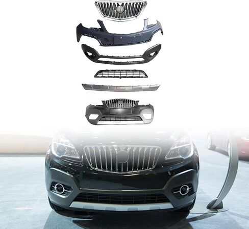 3PCS Front Bumper Cover Lower Grille and Skid Plate Set Compatible with 2017-2022 Encore in Saudi Arabia