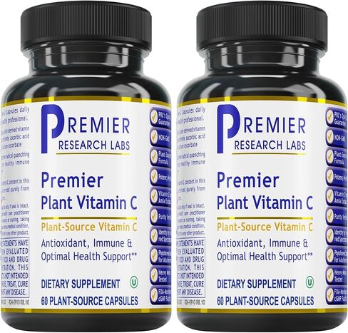 Premier Research Labs Vitamin C - Vitamin C Formula for Optimal Immune Health Support - Vegan, Non-GMO - 60 Plant-Source Capsules (30 Servings) in Saudi Arabia