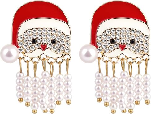 Christmas Earrings for Women Dangling, Christmas Bow Earrings as Christmas Jewelry for Girls, Christmas Dangle Earrings with Jingle Bells as Holiday Earrings xmas Earrings for Ugly Sweater Party in Saudi Arabia
