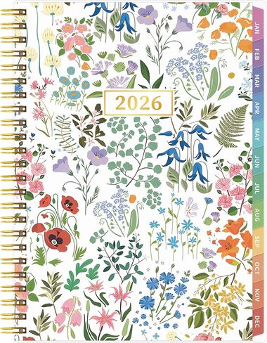 2026 Appointment Book, 30 Minutes-Hourly, Weekly ＆ Monthly Calendar Planner 2026, Jan 2026 - Dec 2026, 6.2'' x 8.4'', 2026 Daily Planner with Tabs ＆Pocket, Flexible Cover, Great for Office, Home, School in Saudi Arabia