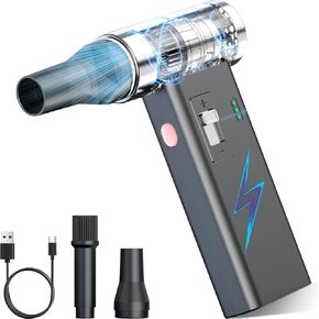 Mini Ultra-Slim Electric Compressed Air Duster, 150,000RPM Brushless Motor, Powerful Airflow for Keyboard/PC/Car, USB-C Rechargeable in Saudi Arabia