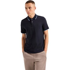 A|X Armani Exchange Men's Short Sleeve Jersey Knit Polo, Black, XL in Saudi Arabia
