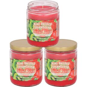Smoke Odor Exterminator 13oz Jar Candle, Kiwi Twisted Strawberry in Saudi Arabia
