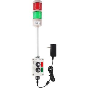 ANDONT 2 Stack Super Bright LED Andon Tower Lights مع صفارة، إيقاف التشغيل أو الفلاش، محول صناعي بطول 6 أقدام، التوصيل والتشغيل جاهز in Kuwait