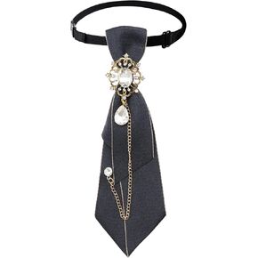 Rhinestone Womens Tie, Crystal Bow Ties for Women Girls Adjustable Crystal Bowtie for Prom Performance Party School in Saudi Arabia