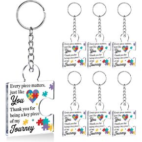 Team Appreciation Gifts Bulk for Coworker Employee Staff, Thank You Christmas Gift Set Acrylic Puzzle Piece Keychains in Saudi Arabia
