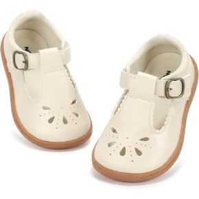 Toddler Wide Toe Box Mary Jane Dress Shoes Ballet Flats | Wide toe box design, Barefoot zero-drop sole, Hook & Loop T-strap, Non-slip TPR outsole, Soft PU upper, Easy to clean in Saudi Arabia