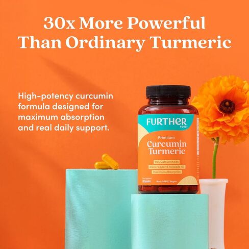 فورذر فود, كركم فاخر من الكركم فائق القوة، 500 ملغ، 60 كبسولة in Kuwait