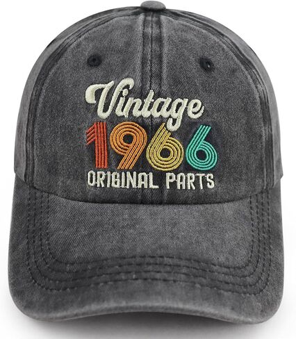 Gomthrpc Vintage 1963 Original Parts Hats for Men Women, Adjustable Washed Cotton Embroidered 60th Birthday Baseball Cap in Kuwait