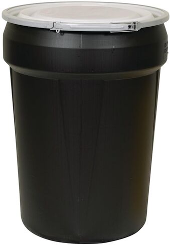 Eagle 20 Gallon Lab Pack Barrel Drum with Plastic Lever Lock Band, Height: 31 in Width:16 in Depth:16 in, Black, 1623BLK in Saudi Arabia