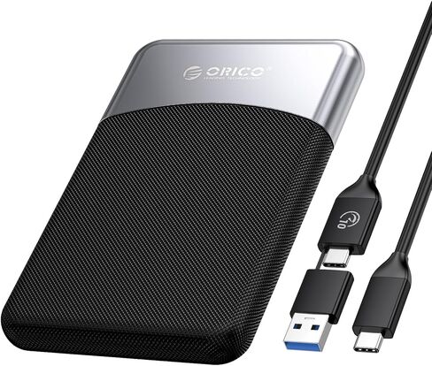ORICO SSD خارجي بسعة 512 جيجابايت مع كابل USB C 2 في 1، محرك أقراص الحالة الصلبة المحمول USB 3.2 Gen 1 يصل إلى 460 ميجابايت/ثانية، مقاومة للغبار والسقوط، تخزين موثوق للهواتف الذكية USB-C، الكمبيوتر الشخصي، الكمبيوتر اللوحي، الكمبيوتر المحمول - M25PRO in Kuwait